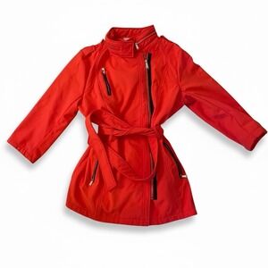 Michael  Kors Women's XL Orange Tie Jacket Coat